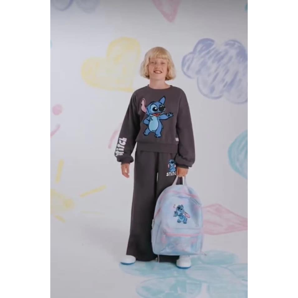 Bộ nỉ stick quần culotes bé gái