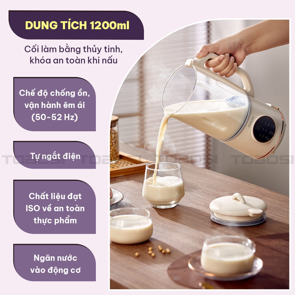Máy làm sữa hạt Zengon đa năng 1200ml - BH 12 Tháng