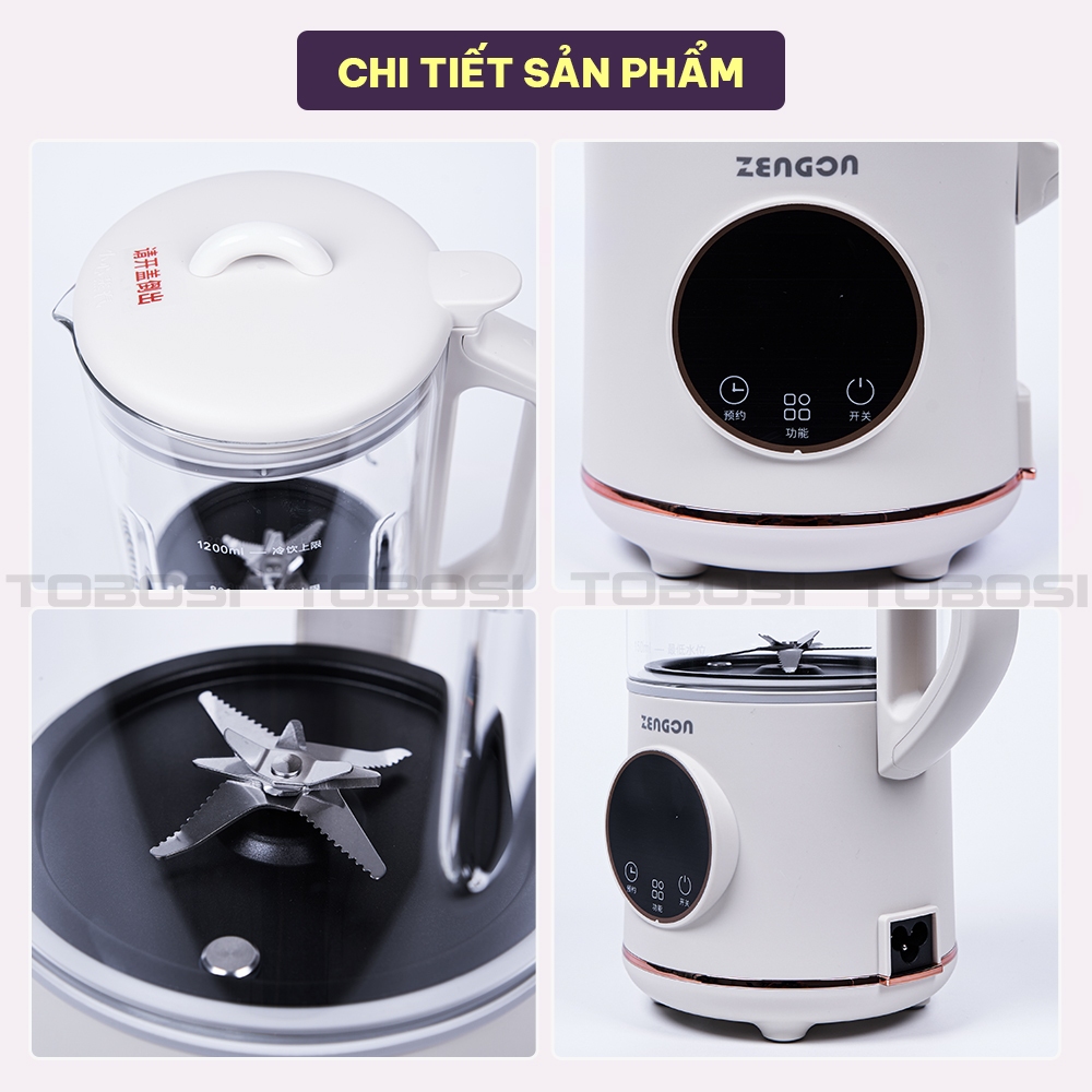 Máy làm sữa hạt Zengon đa năng 1200ml - BH 12 Tháng