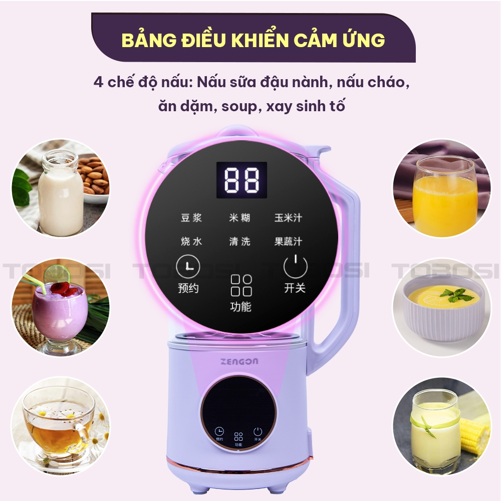 Máy làm sữa hạt Zengon đa năng 1200ml - BH 12 Tháng