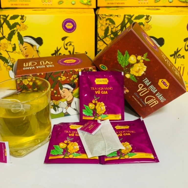 Trà Hoa Vàng Vũ Gia hộp 20 gói túi lọc