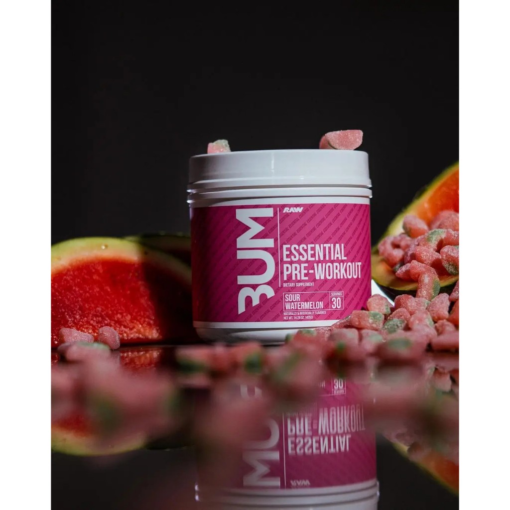Bột tăng lực thể thao CBUM ESSENTIAL PRE-WORKOUT 30 lần tăng sức mạnh sức bền trong tập luyện từ RAW