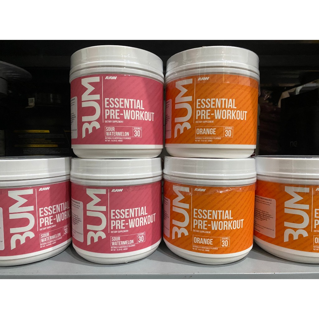 Bột tăng lực thể thao CBUM ESSENTIAL PRE-WORKOUT 30 lần tăng sức mạnh sức bền trong tập luyện từ RAW