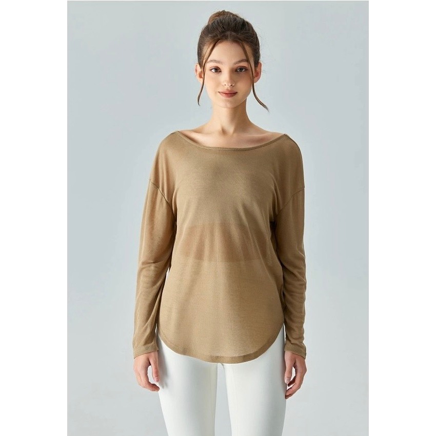 Áo dài tay vải tulle Nana