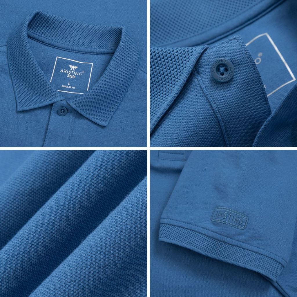 Áo polo nam ARISTINO phom Regular fit suông nhẹ, 5 màu, áo phông có cổ aristino chất liệu Cotton Organic - APSR09