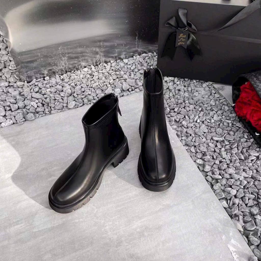 Giày bốt nữ Unie Ankle Boots đế đúc cao 6p da mềm MS0003