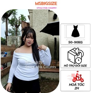 Có size 90kg bigsize áo thun kiểu lệch vai msbigsize