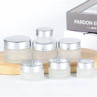 Hũ chiết mỹ phẩm 🚀FREE SHIP🚀 Lọ đựng kem/chiết mỹ phẩm thủy tinh nắp bạc đủ size