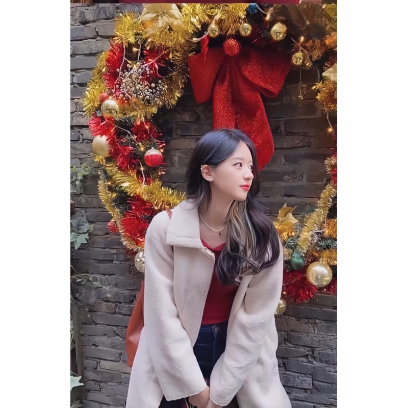 Áo kiểu dài tay trễ vai màu đỏ giáng sinh noel 🌲