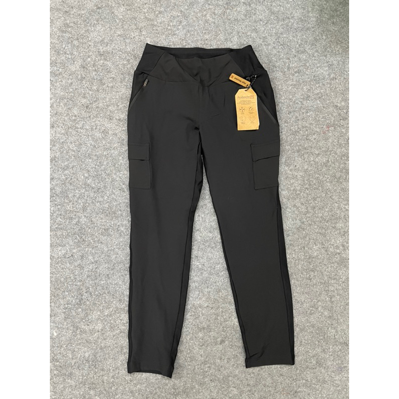 Quần Legging Đen Có Túi Bên Hông Co Giãn Tốt Hàng Xuất