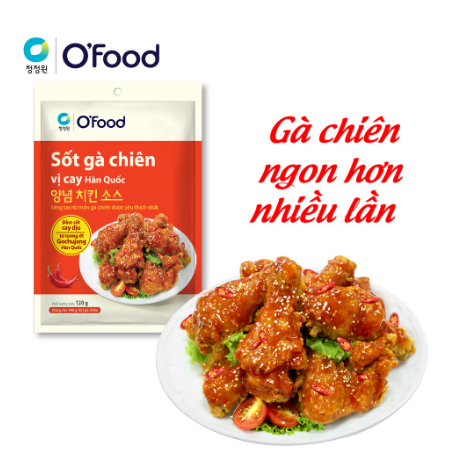 Con bô 2 gói Sốt gà chiên 2 vị cay và phô mai O'food gói 120g