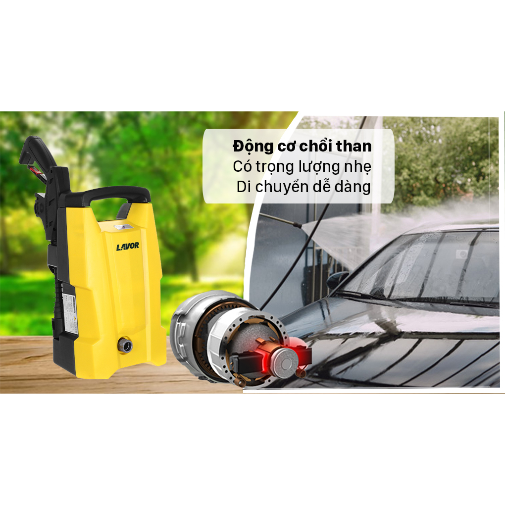 Máy xịt rửa xe phun áp lực nước cao Fujihome SMART120 công suất 1700W, bảo hành 1 năm