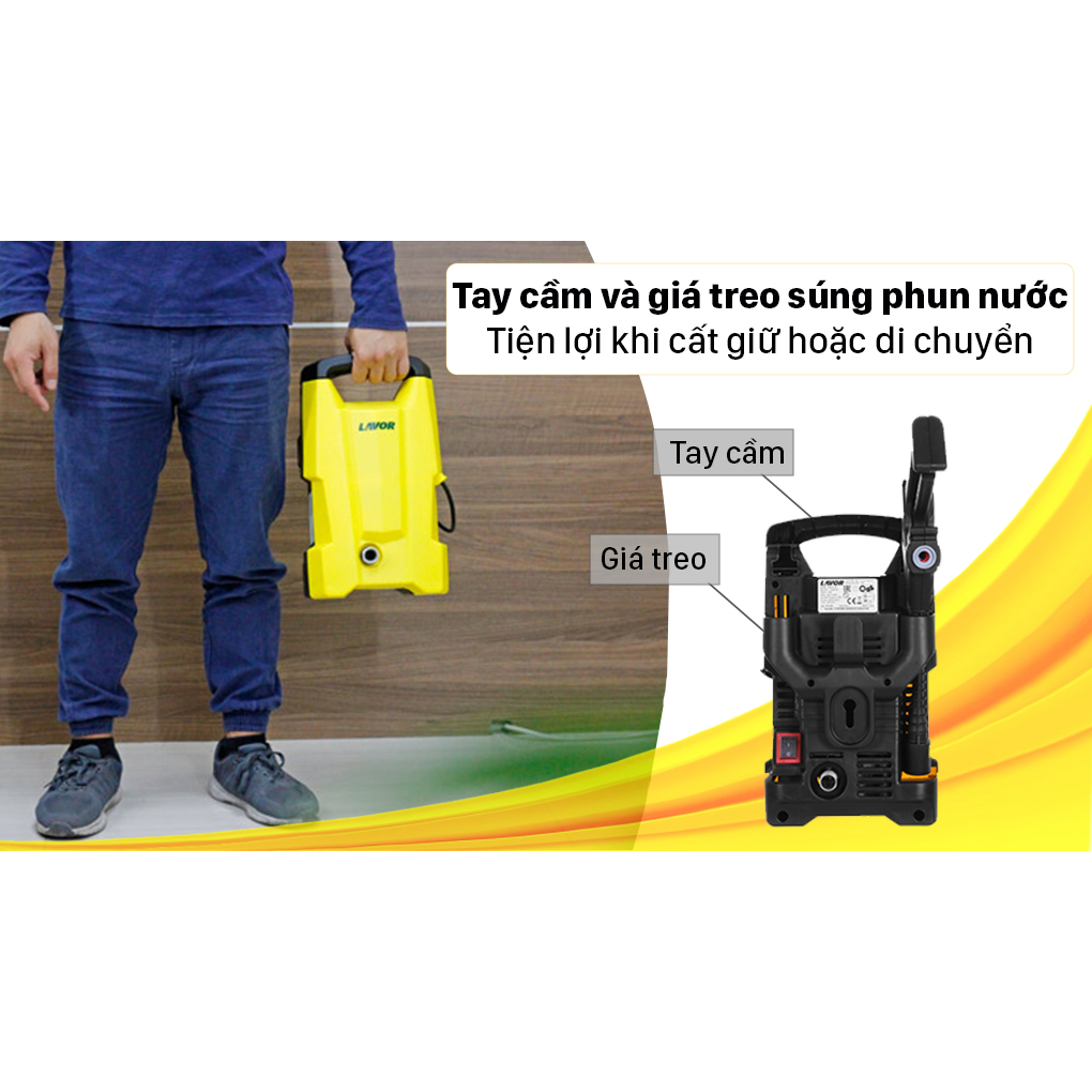 Máy xịt rửa xe phun áp lực nước cao Fujihome SMART120 công suất 1700W, bảo hành 1 năm