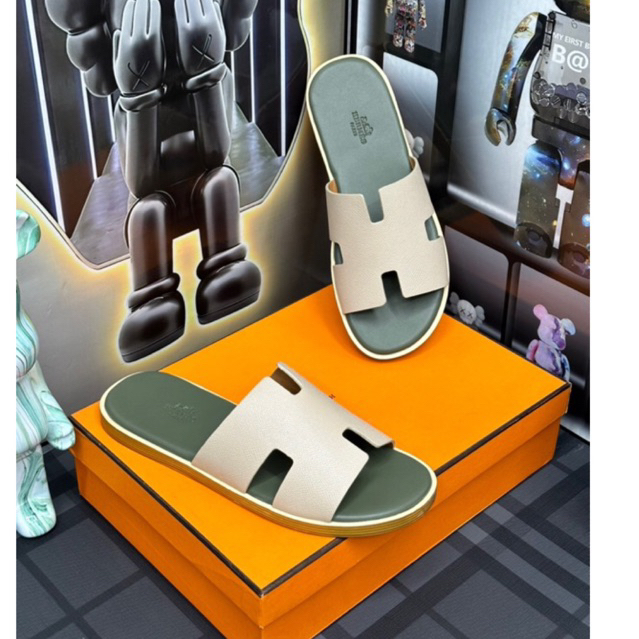 Dép lê HM quai da bò nguyên miếng bảo hành da 6 tháng