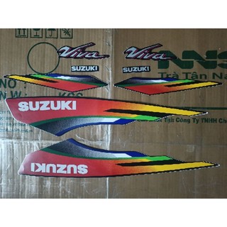 Bộ tem suzuki viva đời 99 xanh nhớt  new