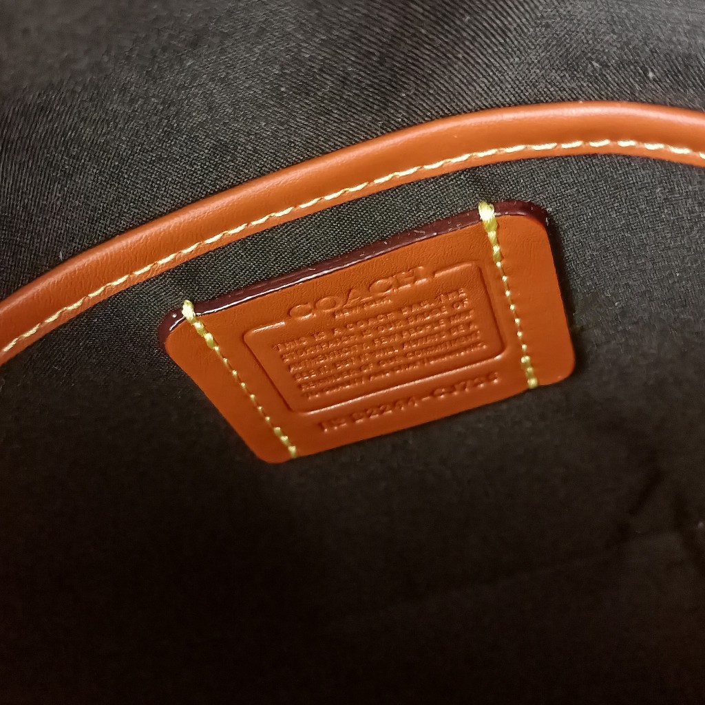 Túi nam đeo chéo COAC da thật phôm chữ nhật phối monogram sang xịn size 18