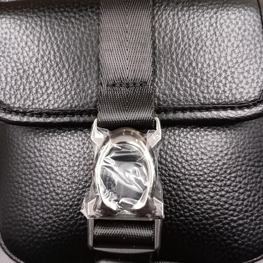 Túi nam đeo chéo COAC da thật phôm chữ nhật phối monogram sang xịn size 18