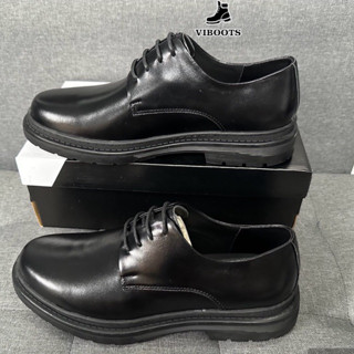 Giày Tây Nam Đốc Da Bò Đế Cao Su Dáng Derby Công Sở, Giày Da Nam Dr Martens Viboots Mũi Tròn Sang Trọng Mẫu Mới 2023