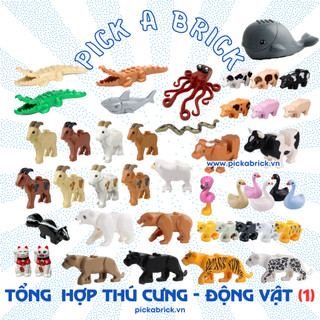 Đồ chơi lắp ráp Động vật thú cưng minifigures minifigure animal - Đồ chơi lắp ráp xếp hình PAB động vật hoang dã