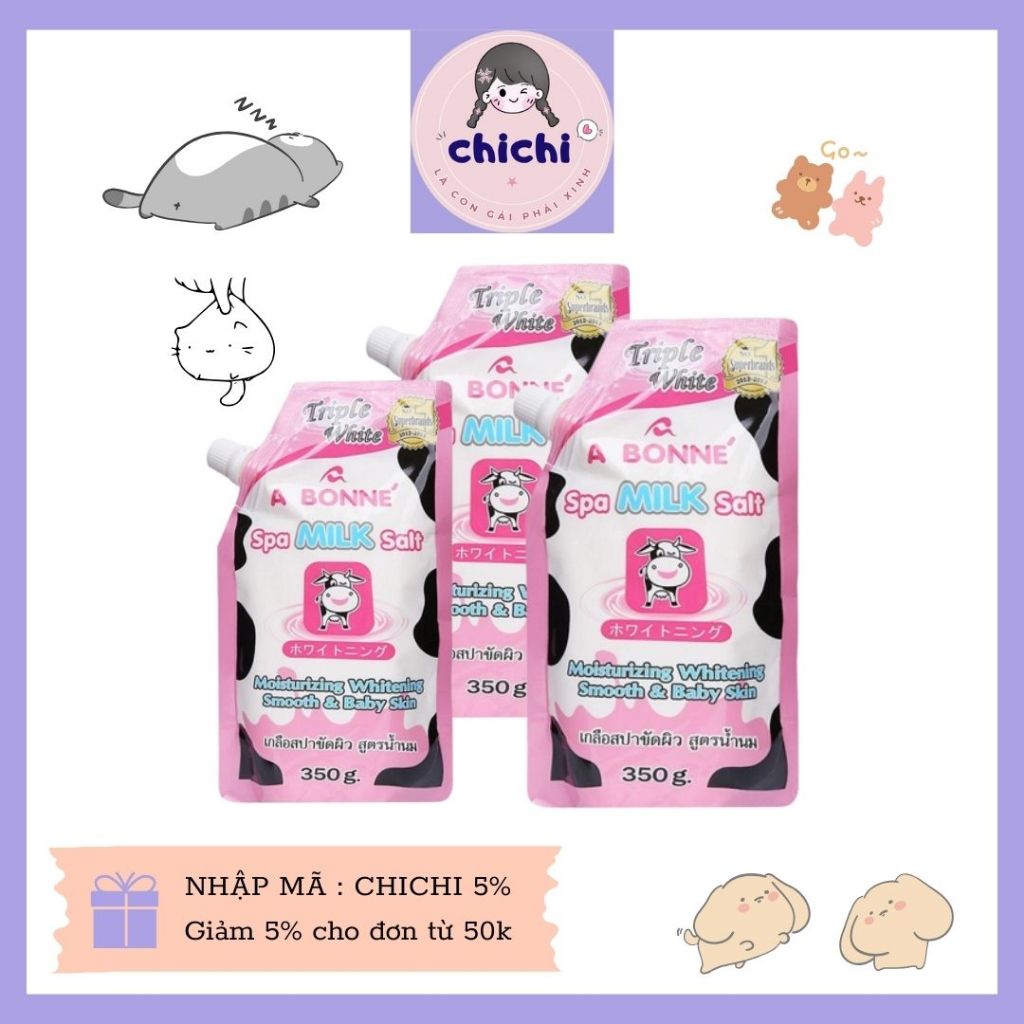 Muối Tắm Sữa Bò Tẩy Tế Bào Chết A Bonne Spa Milk Salt Thái Lan 350gr