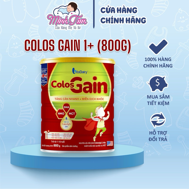 Sữa bột Colos Gain 1+ (800g)