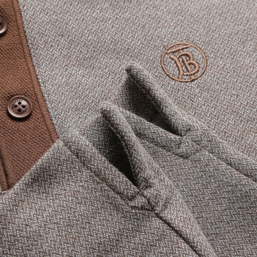 Áo Polo Nam BBR Ngắn Tay Họa Tiết Kẻ, Form slim, vải cotton gai, thấm hút, Hàng VNXK - PB41