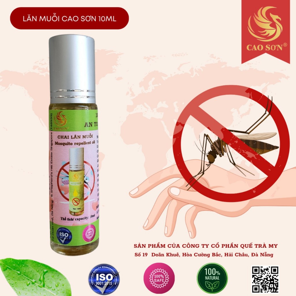 Tinh dầu đuổi muỗi chai lăn 10ml tự nhiên-Quế Trà My dầu mùi sả an toàn da nhạy cảm xoa giảm sưng bảo vệ khỏi muỗi đốt