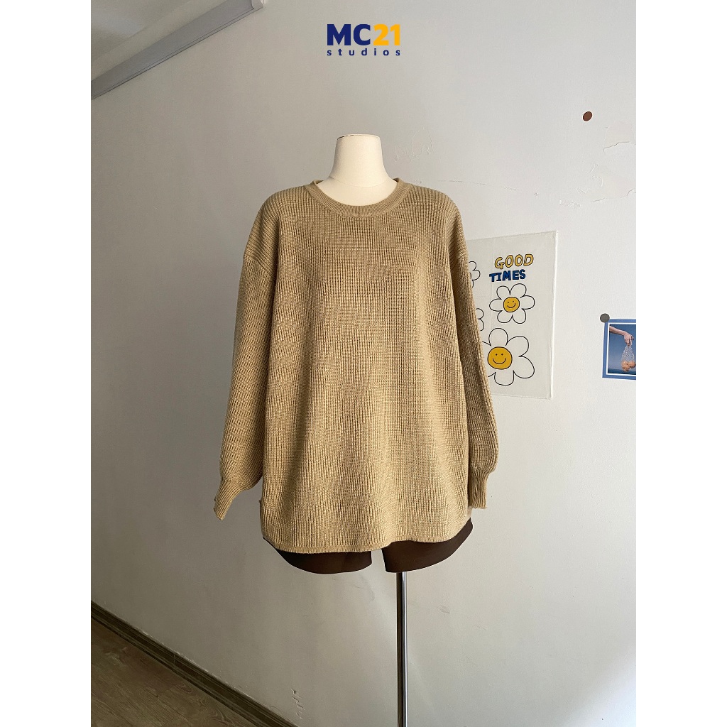 Áo len MC21.STUDIOS sweater oversize form rộng Ulzzang Streetwear Hàn Quốc chất len mềm mịn dày dặn cao cấp A3839