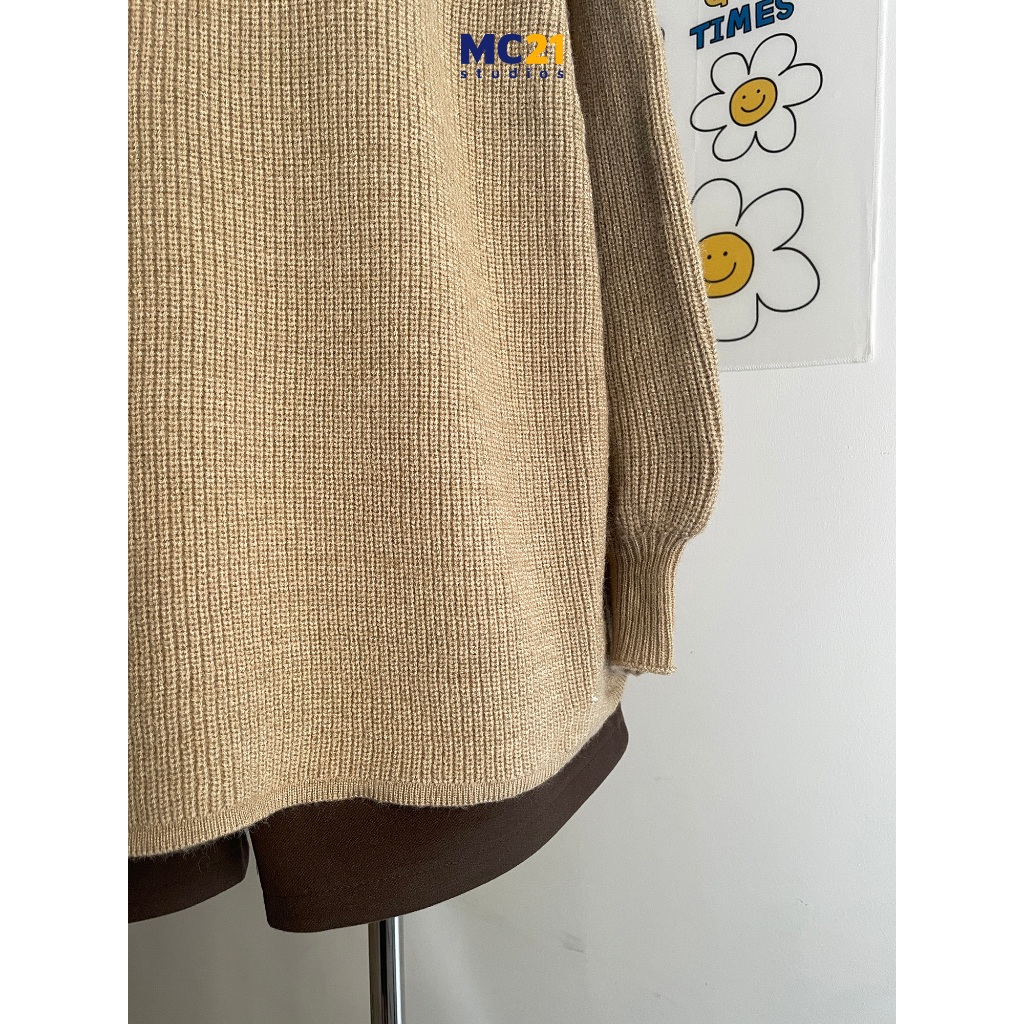 Áo len MC21.STUDIOS sweater oversize form rộng Ulzzang Streetwear Hàn Quốc chất len mềm mịn dày dặn cao cấp A3839