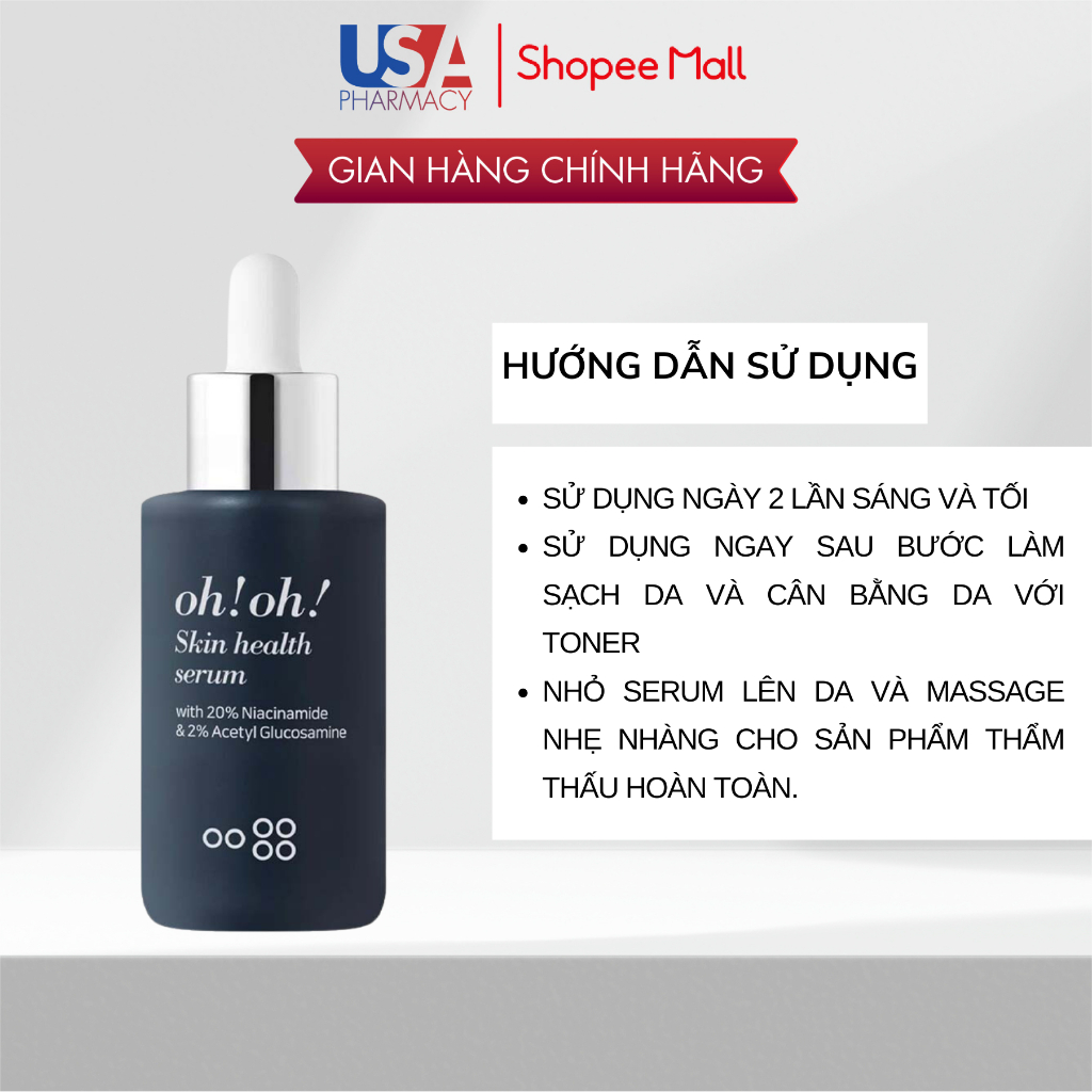 Serum SWISSE Oh!Oh 20% Niacinamide Se Khít Chân Lông, Sáng Da, Mờ Thâm
