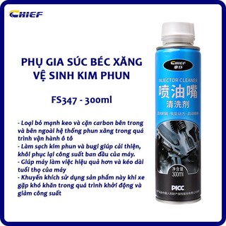 Vệ sinh kim phun buồn đốt Chief  FS347 làm sạch cặn carbon chai 300ml
