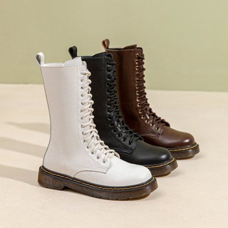 Combat boots 14 lỗ xỏ - Boots da bò nữ ( genuine leather)