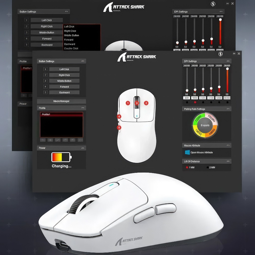 Chuột Không Dây Gaming Attack Shark X3 「3-Mode ✦ Sensor PAW3395 ✦ Nhẹ 49g」