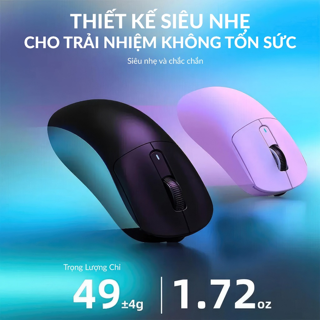 Chuột Không Dây Gaming Attack Shark X3 「3-Mode ✦ Sensor PAW3395 ✦ Nhẹ 49g」