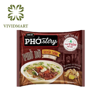  - MASAN - Chinsu Phở Story GÓI 72g, Phở bò truyền thống nước trong, Phở Thìn bờ hồ ăn liền