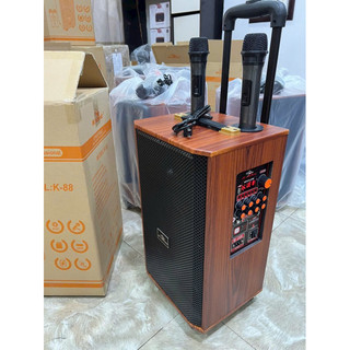 Loa kéo kiomic k88 gỗ tặng 2 míc không dây