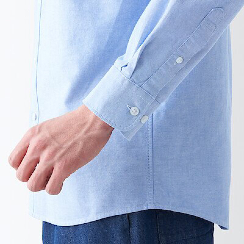 Áo sơ mi nam Nhật Oxford dài tay -  Hiệu GU + MUJI - Hàng 2hands tuyển chọn
