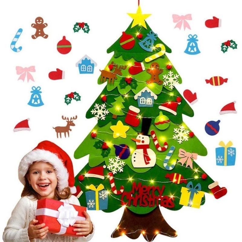Cây thông noel vải nỉ dán tường loại to