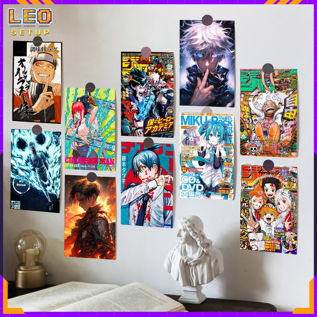 Dán Tường Anime/Manga size A6 ,Poster trang trí phòng