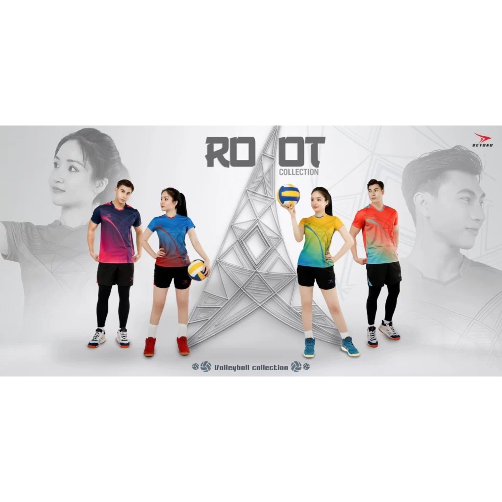 Quần áo bóng chuyền, Bộ đồ thể thao dành cho nam và nữ Beyono Root - Dungcusport