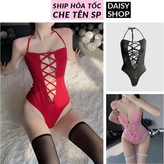 Bodysuit đan ngực tôn dáng eo gợi cảm - váy ngủ 2 dây sexy buộc dây lưng mới lạ