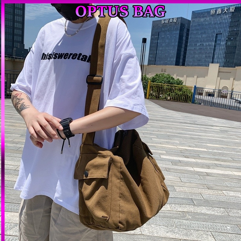 TÚI ĐEO CHÉO NAM CANVAS CỠ LỚN , DÀNH CHO HỌC SINH , SINH VIÊN , ĐI HỌC ĐI CHƠI