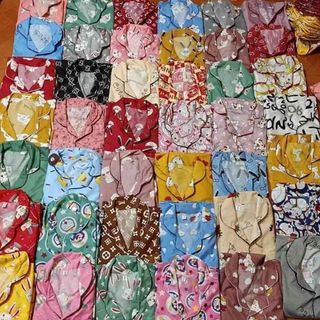 Bộ pijama tay cộc quần lửng chất kate thái form 40-60kg