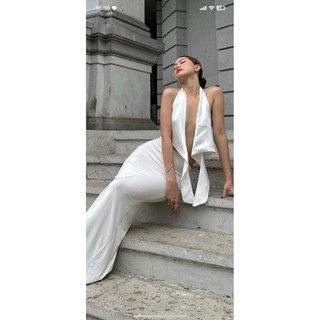 Zara Silk Set • Set Áo Lụa Cột & Chân Váy