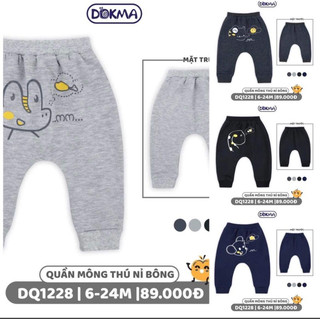 Quần nỉ mông thú Dokma cho bé 3-36M