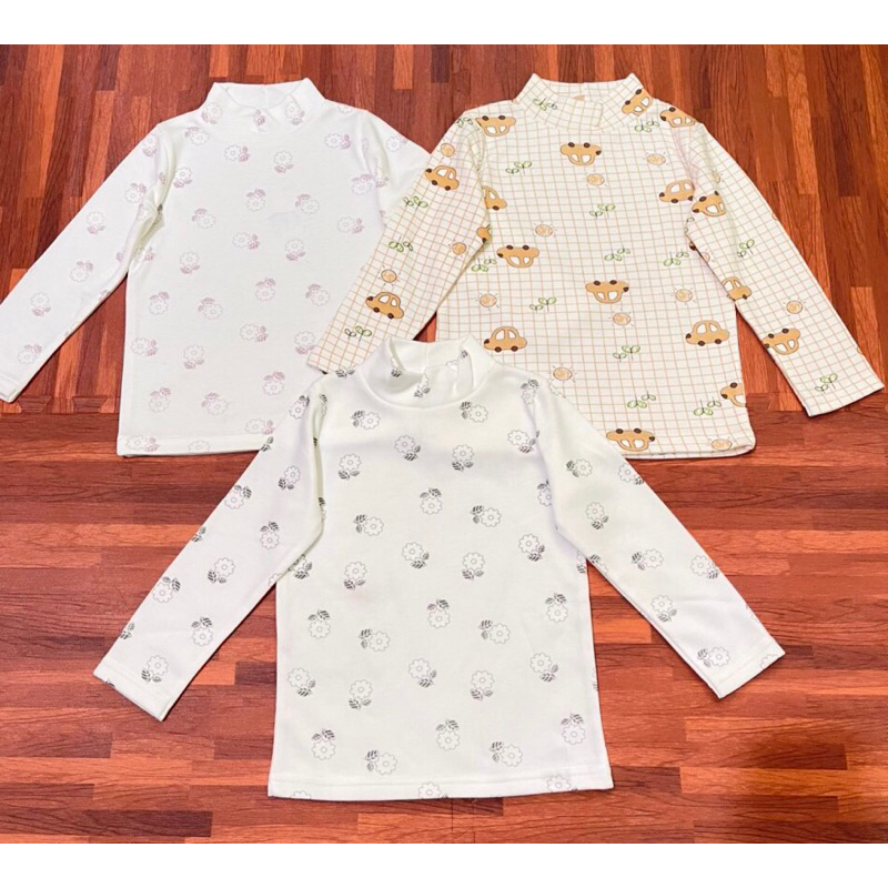 Áo giữ nhiệt cổ lọ bé gái xuất nhật vải mềm mịn sz 80-130