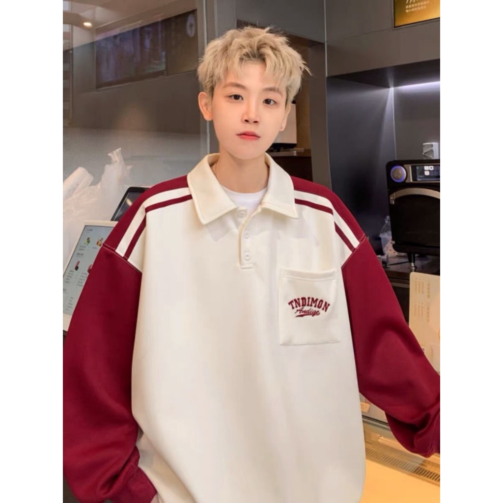 Áo sweater polo TNDIMON form boxy - phong cách unisex nam nữ đều mặc được phối màu siêu đẹp chất vải nỉ lông cáo mịn