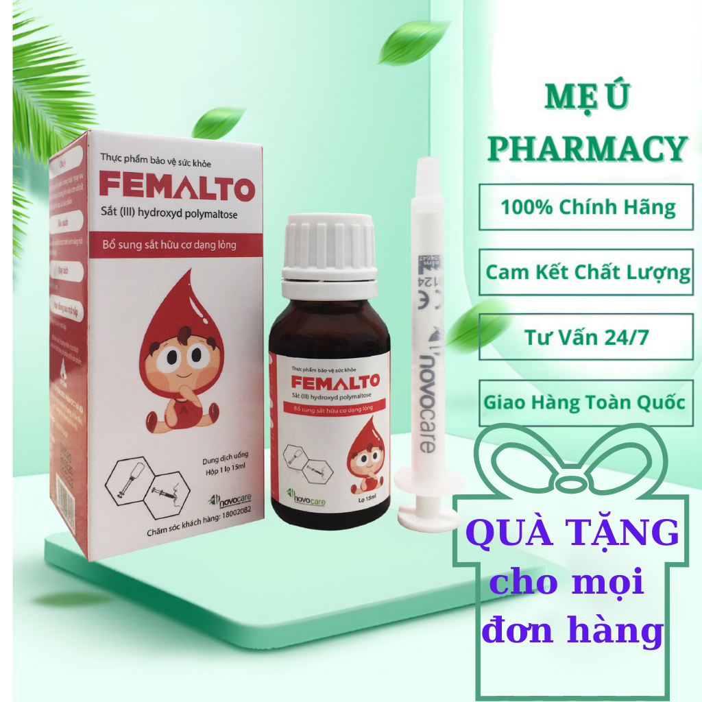 Sắt Hữu Cơ Nhỏ Giọt Femalto - Cải Thiện Tình Trạng Thiếu Máu Ở Trẻ Em, Phụ Nữ Đang Mang Thai