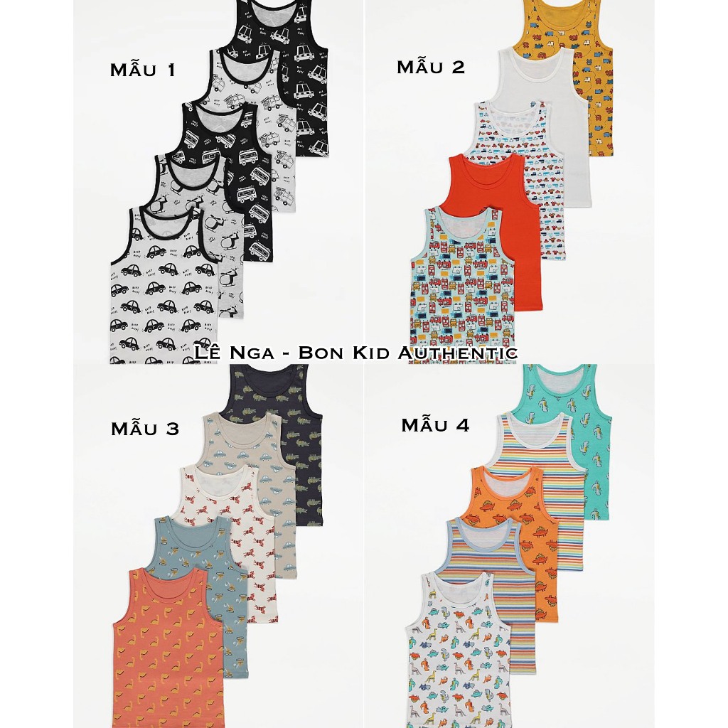 Set 5 áo ba lỗ GEOGRE_UK sz từ 1.5-2y đến 9-10y