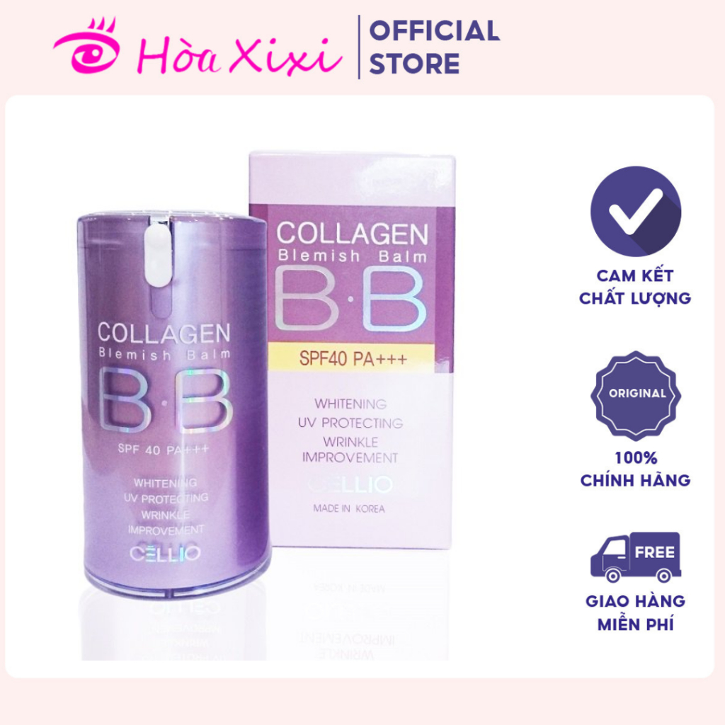 Kem nền BB Collagen Cellio 40ml